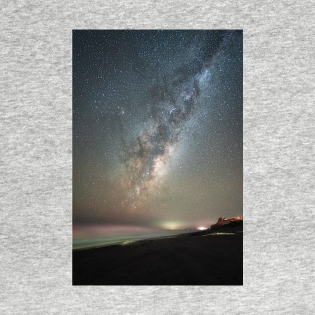 Galaxy Milky Way Photograph of its Full Beaty From The Shore of New Zealand by Danny Wanders